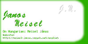 janos meisel business card